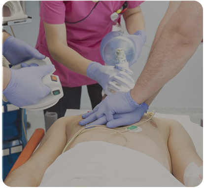 Medical team performing treatment